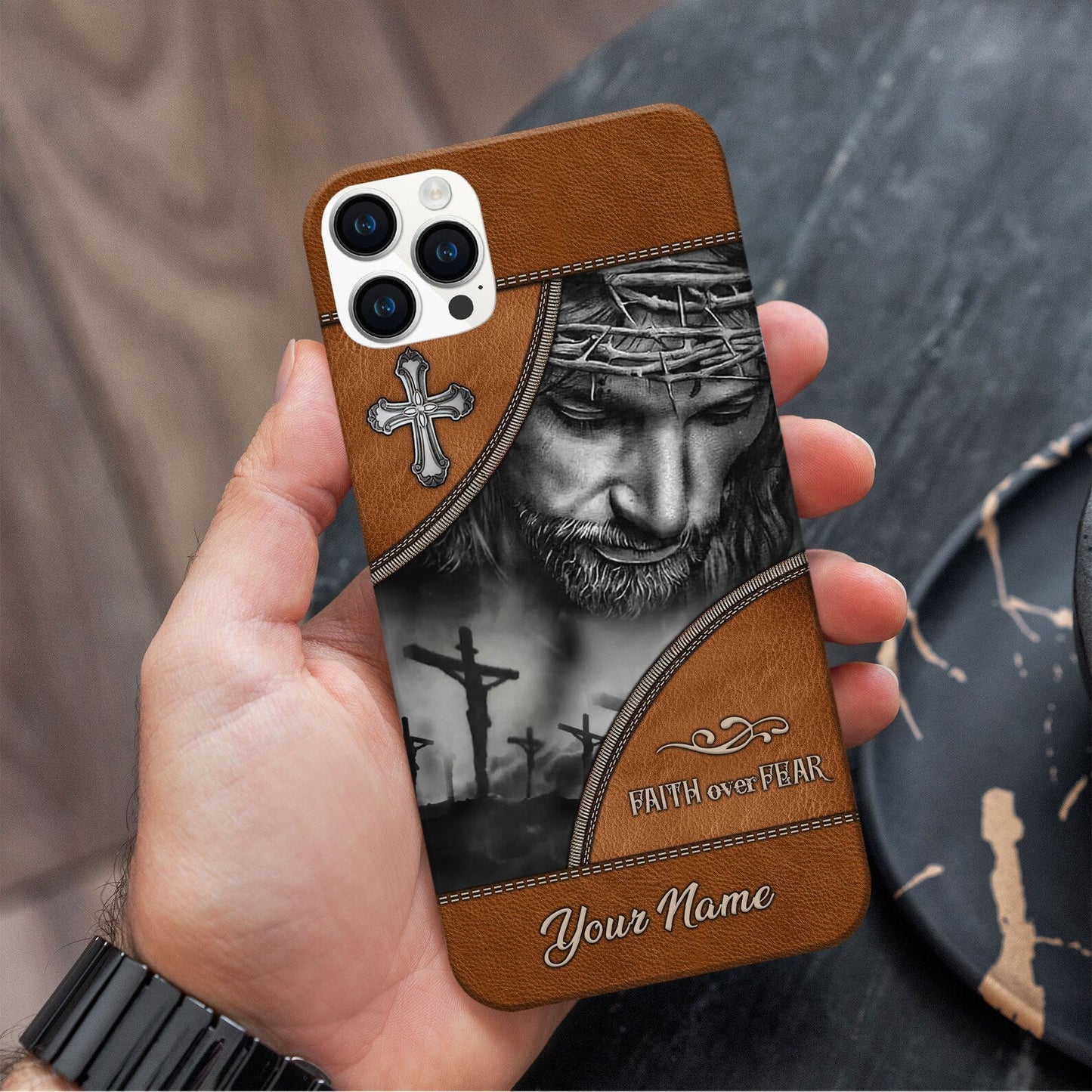 Christian Phone Case with Jesus Design ā Personalized Silicone Cover, Inspiring Faith Daily