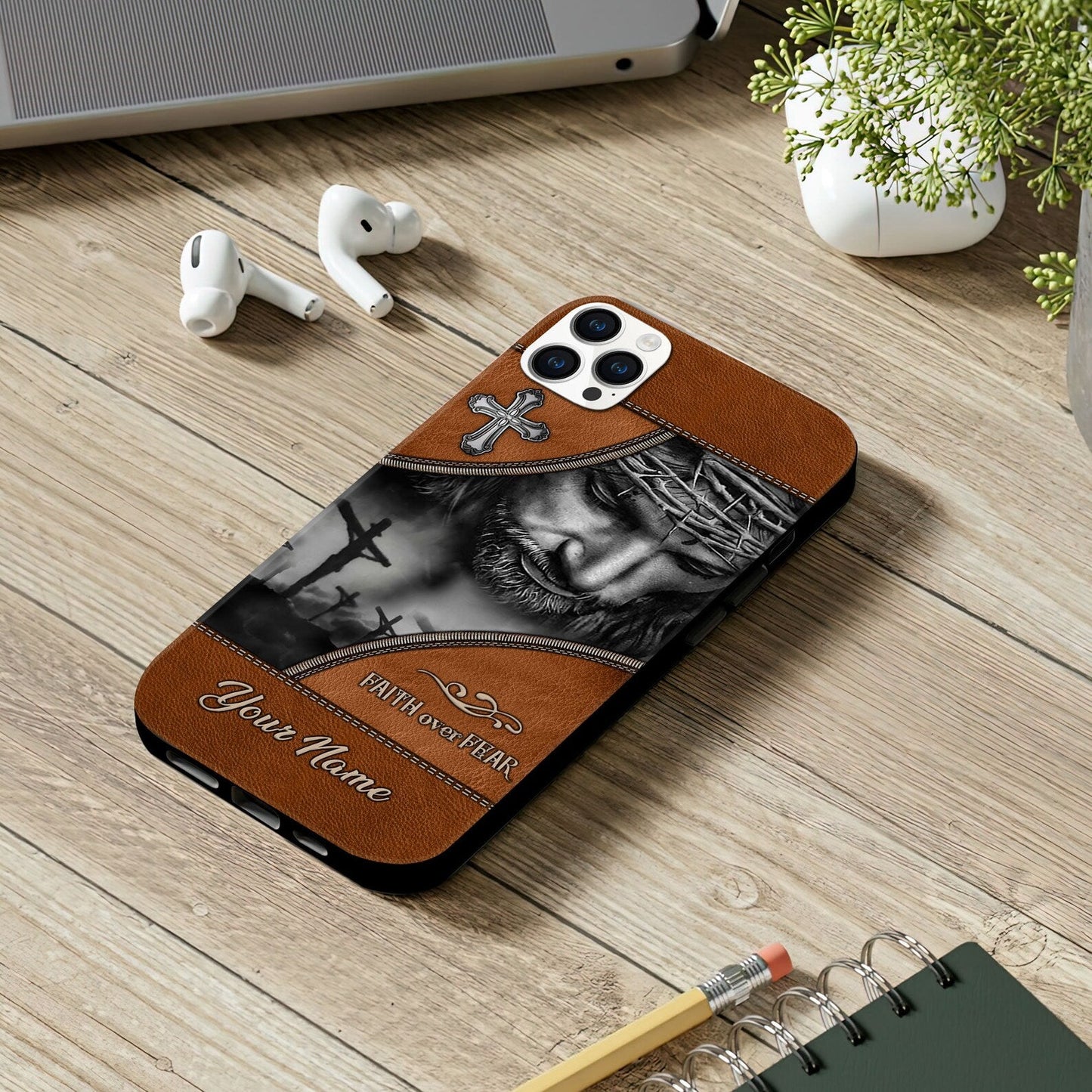 Christian Phone Case with Jesus Design – Personalized Silicone Cover, Inspiring Faith Daily