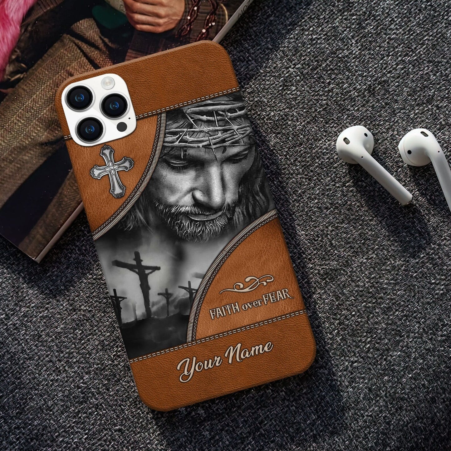 Christian Phone Case with Jesus Design – Personalized Silicone Cover, Inspiring Faith Daily