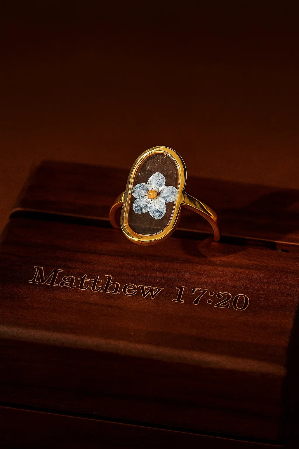 Mustard Seed Faith Ring – Move Mountains Christian Jewelry, "Faith as Small as a Mustard Seed" Gift, Inspirational Christian Ring